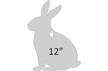 Image of Birchwood Casey AR500 Gong, Rabbit Silhouette Target, 3/8in, 1-Hole, White, BC-47706