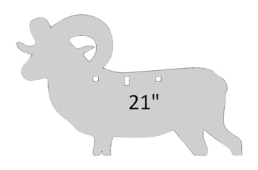 Image of Birchwood Casey AR500 Gong, Ram Silhouette Target, 3/8in, 3-Hole, White, BC-47705