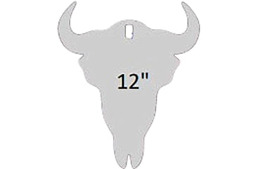 Image of Birchwood Casey AR500 Gong, Skull Silhouette Target, 3/8in, 1-Hole, White, BC-47719