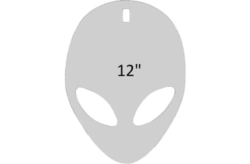 Image of Birchwood Casey AR500 Gong, Alien Silhouette Target, 3/8in, 1-Hole, White, BC-47717