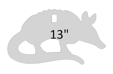 Image of Birchwood Casey AR500 Gong, Armadillo Silhouette Target, 3/8in, 1-Hole, White, BC-47716