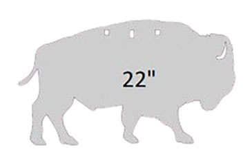 Image of Birchwood Casey AR500 Gong, Bison Silhouette Target, 3/8in, 3-Hole, White, BC-47704