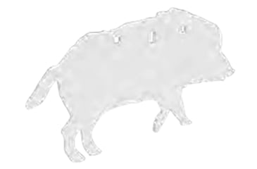 Image of Birchwood Casey AR500 Gong, Boar Silhouette Target, 3/8in, 3-Hole, White, BC-47709