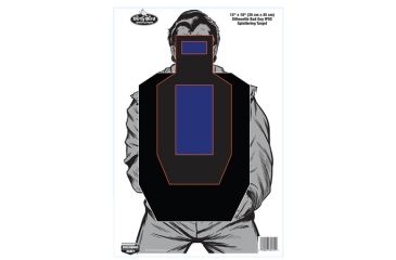 Image of Birchwood Casey Dirty Bird Bad Guy IPSC Target 12x18 Inch 100 Per Package