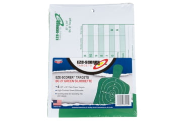 Image of Birchwood Casey EZE-Scorer BC-27 Paper 23 X 35 Silhouette Green 5 Pack 37045