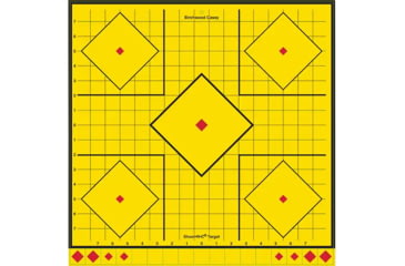 Image of Birchwood Casey LRSIT-5PK Long Range Yellow Self-Adhesive Paper Universal/ 5 Pa