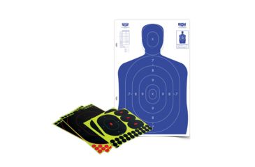 Image of Birchwood Casey Shoot-N-C Silhouette Target Kit - 23x35 Inch With Replacement Targets/Ovals/Pasters, BC-34602