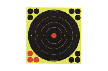 Image of Birchwood Casey Shoot-N-C Targets 8 Inch Round Bullseye 6 Targets 24 Pasters, BC-34805
