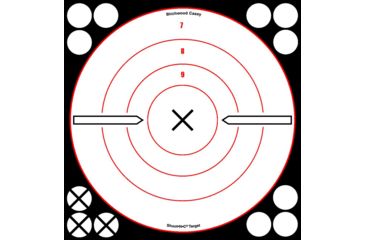 Image of Birchwood Casey Shoot-N-C White/Black 8 Inch Round Bullseye 6 Plus 72 Pasters, BC-34802