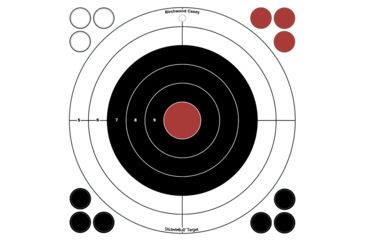 Image of Birchwood Casey Stick-A-Bull Self-Adhesive Bullseye Targets 12x12 Inch 5 Per Pack With 60 Pasters, BC-33912