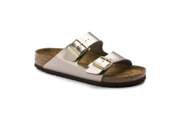 Image of Birkenstock Arizona Birko-Flor Cork-Latex Footbed Sandal, Electric Taupe Burko-Flor, Narrow, 39, 1012972-39
