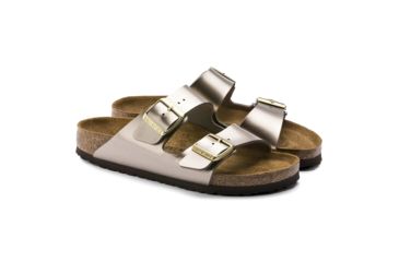 Image of Birkenstock Arizona Birko-Flor Cork-Latex Footbed Sandal, Electric Taupe Burko-Flor, Narrow, 39, 1012972-39