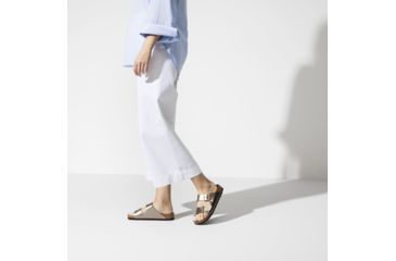 Image of Birkenstock Arizona Birko-Flor Cork-Latex Footbed Sandal, Electric Taupe Burko-Flor, Narrow, 39, 1012972-39