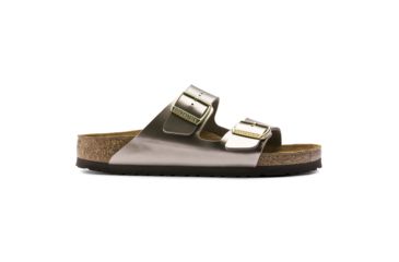 Image of Birkenstock Arizona Birko-Flor Cork-Latex Footbed Sandal, Electric Taupe Burko-Flor, Narrow, 39, 1012972-39