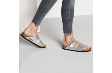 Image of Birkenstock Arizona Birko-Flor Soft Footbed - Women's, Silver, 35 55015-1-35
