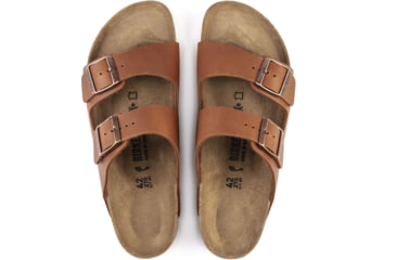 Image of Birkenstock Arizona Leather Sandals - Mens, Antique Pull Up Cognoc, 42, 1015538-R-42