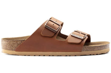 Image of Birkenstock Arizona Leather Sandals - Mens, Antique Pull Up Cognoc, 42, 1015538-R-42