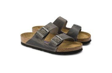 Image of Birkenstock Arizona Oiled Leather Soft Footbed - Men's, Iron, 39 55280-1-39