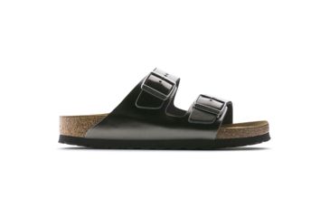 Image of Birkenstock Arizona Soft Footbed Leather Sandals - Womens, Anthracite Leather, Medium, 37, 1000292-37
