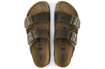 Image of Birkenstock Arizona Soft Footbed Oiled Leather Sandals - Mens, Jade, 41, 1014451-R-41