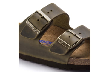 Image of Birkenstock Arizona Soft Footbed Oiled Leather Sandals - Mens, Jade, 41, 1014451-R-41