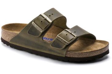 Image of Birkenstock Arizona Soft Footbed Oiled Leather Sandals - Mens, Jade, 41, 1014451-R-41