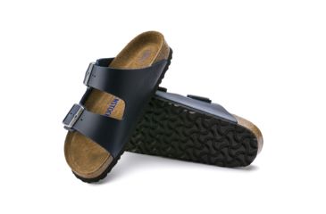 Image of Birkenstock Arizona Soft Footbed Oiled Nubuck Leather Sandals - Womens, Blue Oild Leather, Medium, 45, 1013643-45