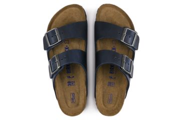 Image of Birkenstock Arizona Soft Footbed Oiled Nubuck Leather Sandals - Womens, Blue Oild Leather, Medium, 45, 1013643-45