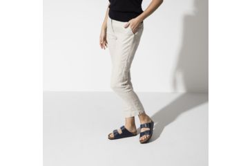 Image of Birkenstock Arizona Soft Footbed Oiled Nubuck Leather Sandals - Womens, Blue Oild Leather, Medium, 45, 1013643-45