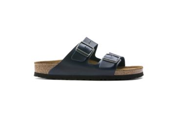 Image of Birkenstock Arizona Soft Footbed Oiled Nubuck Leather Sandals - Womens, Blue Oild Leather, Medium, 45, 1013643-45