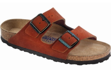 Image of Birkenstock Arizona Suede Soft Footbed Sandal - Women's-Roobios Tea-Medium-42