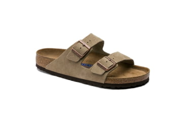 Image of Birkenstock Birkenstock Arizona Narrow Soft Footbed Suede Leather Sandals, 951303-TAUPE-36