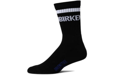 Image of Birkenstock Birkenstock Cotton Crew Stripe Socks, 1030265-230-WHI/BLK-39-41