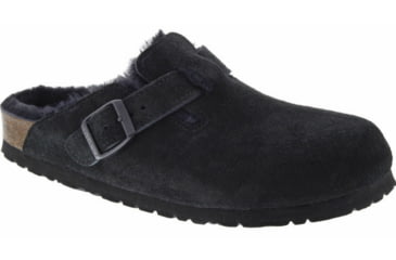 Image of Birkenstock Boston Shearling Lined Slipper - Women's-Black-Narrow-37