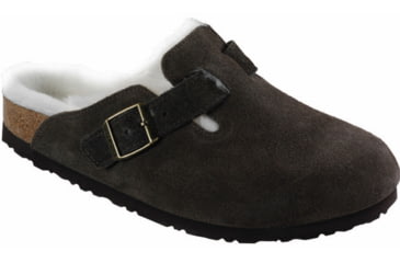 Image of Birkenstock Boston Shearling Lined Slipper - Women's-Mocha-Narrow-37