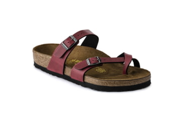 Image of Birkenstock Mayari Birko-Flor Sandals - Women's, Pull Up Bordeaux, 36, 1005021-R-36