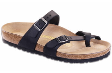 Image of Birkenstock Mayari Oiled Leather Sandal - Women's-Black-Medium-38