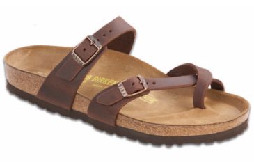 Image of Birkenstock Mayari Oiled Leather Sandal - Women's-Habana-Medium-37