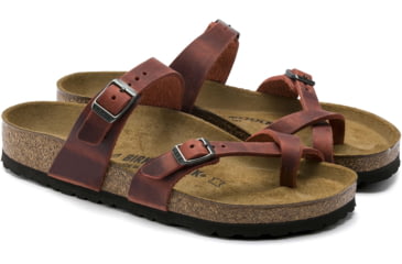Image of Birkenstock Mayari Oiled Leather Sandals - Womens, Earth, 41, 1015548-R-41