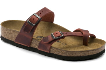 Image of Birkenstock Mayari Oiled Leather Sandals - Womens, Earth, 41, 1015548-R-41