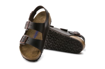 Image of Birkenstock Milano Amalfi Leather Soft Footbed Men's, Testa Di Moro, 39 23454-1-39