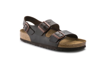 Image of Birkenstock Milano Amalfi Leather Soft Footbed Men's, Testa Di Moro, 40 23454-1-40