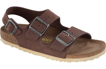 Image of Birkenstock Milano Nubuck Sandal - Men's-Pinecone-Medium-40
