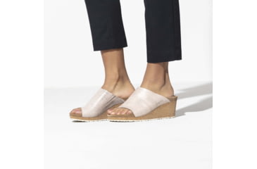 Image of Birkenstock Namica Leather Sandals - Womens, Washed Metallic Rose Gold, 41, 1014836-N-41