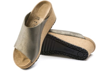 Image of Birkenstock Namica Leather Sandals - Womens, Washed Metallic Stone Gold, 38, 1014879-N-38