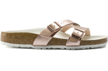 Image of Birkenstock Yao Hex Birko-Flor Sandals - Womens, Metallic Copper, 40, 1016962-N-40