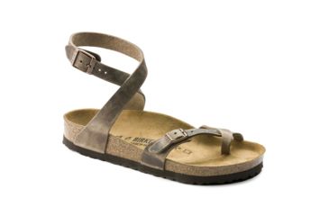 Image of Birkenstock Yara Oiled Leather Sandals - Womens, Tobacco Oiled Leather, Medium, 37, 1011441-37