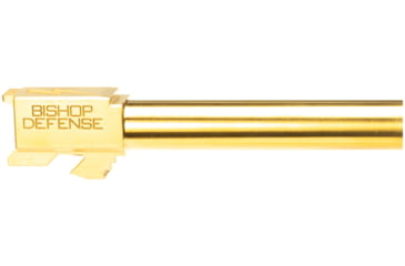 Image of Bishop Defense Match Grade Pistol Barrel, Glock 17, 9mm, 4.49 in, 1-10 Twist, Gold, BDBLG17GLD