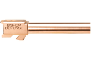 Image of Bishop Defense Match Grade Pistol Barrel, Glock 17, 9mm, 4.49 in, 1-10 Twist, Rose Gold, BDBLG17RSGLD