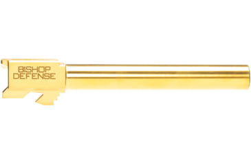 Image of Bishop Defense Match Grade Pistol Barrel, Glock 34, 9mm, 5.31 in, 1-10 Twist, Gold, BDBLG34GLD